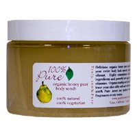 100% Pure Organic Honey Pear Body Scrub - 13 oz