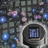 ソーラーイルミネーション 青色LED100球　電気不要 クリスマスツリーのようにキラキライルミネーション