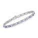 4.10 ct. t.w. Tanzanite X Bracelet With Diamonds In Sterling Silver
