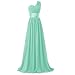 Get Bridesmaid Dress 1-2 Days From Fashion Plaza One-Shoulder Chiffon D0126