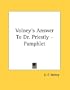 Volney's Answer To Dr. Priestly - Pamphlet