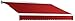 Awntech 16-Feet Destin LX with Hood Right Motor/Remote Retractable Acrylic Awning, 120-Inch Projection, Red