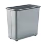 Rectangular Wastebasket, 30 Quart, Fire Safe Steel, 17"x8"x15", Gray URIWB30RGY