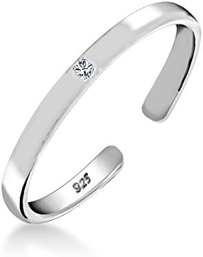 Sterling Silver 925 Classic Design Toe Ring. Nickel Free Adjustable Fit Solid Band One Size Fits All. Polished