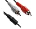 3.5mm Male to 2 RCA (L+R Audio) 6ft by Pexell