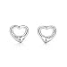 Sterling Silver Open Heart Earrings