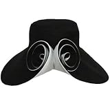 STUNNING BLACK & WHITE TWO TONE CANVAS FLOPPY HAT