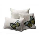 Orange Butterfly Throw Pillow - 20" sq. - Grandin Road, 20" sq.