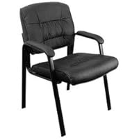 Leather Side Chair - Black