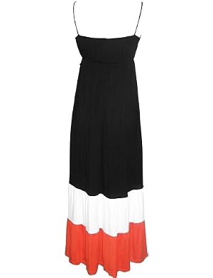 Plus Size Color Block Tiered Maxi Dress