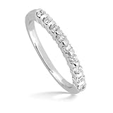18k White Gold Diamond Wedding Band.