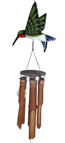 Cohasset 187H Glossy Finish Humming Bird Bamboo Wind Chime