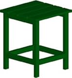 Long Island Side Table 18''tall Green
