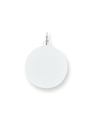 Sterling Silver Engraveable Round Disc Charm