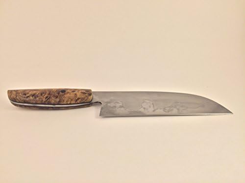Santoku with burl handle.