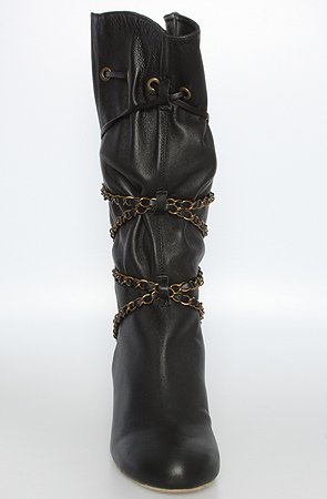 80%20 The Bobbie Chain Gathered Hidden Wedge Boot in Black,Shoes for Women from 80%20