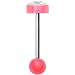 Pink Acrylic Hemp Leaf Logo Barbell Tongue Ring