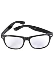 Nerd Glasses Buddy Wayfarer Black Frame Clear Lens
