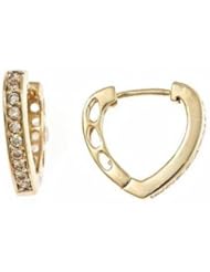 0.20CT ROUND DIAMOND HOOP EARRINGS 14k GOLD