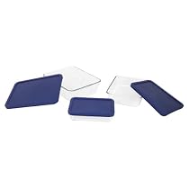 Pyrex 6004023 6-Piece Glass Rectangular Storage Set with Blue Lids