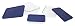 Pyrex Storage 6-Piece Rectangular Set, Clear with Blue Lids