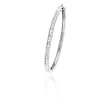 14K White Gold 1 ct. Diamond Bangle Bracelet (8'')