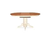International Concepts T60-42XBT 42 x 42 x 60 Inch Single Pedestal Extension Table Top Only - Heritage Oak-Pearl