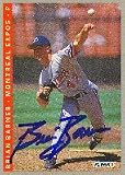 Brian Barnes, Montreal Expos, 1993 Fleer Autographed Card