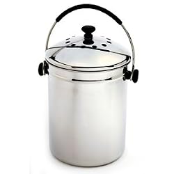 Norpro Grip-Ez Stainless Steel Compost Keeper Pail NEW