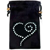 BLACK HEART DESIGN EPPII CARRYING CASE POUCH WITH HANDSTRAP for ALL CELL PHONES (Blackberry Curve, Pearl, Motorola V3 RAZR, W385, V8, V9m, Palm Centro, Treo, LG Rumor, VX10000, VX8800, CU720 Shine, Samsung I617 Blackjack 2, HTC Touch, 8925 Tilt, Wing, Shadow, Dash, XV6800 Mogul, Sidekick, etc?) / MP3 PLAYERS / IPODS / DIGTITAL CAMERA - RETAIL PACKAGING