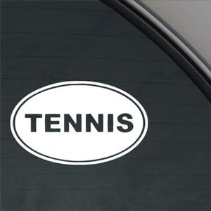 Tennis EURO OVAL Decal Car Truck Window Sticker