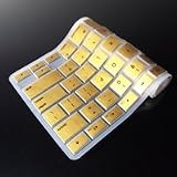 TopCase METALLIC GOLD Keyboard Silicone Cover Skin for Macbook 13" Unibody (A1342/WHITE) with TOPCASE® Mouse Pad