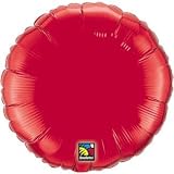 Foil Solid Colour Balloons | 18 Ruby Red Round Foil