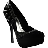 Bakers Womens Rayla Platform Pump Black Suede 6.5