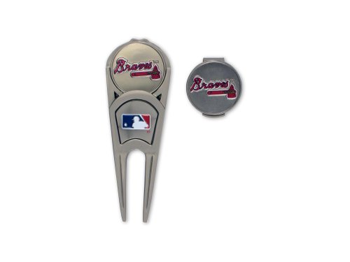Atlanta Braves Ball Mark Repair Tool & Hat Clip Combo