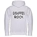 Giraffes Rock Adult Zippered Hooded (Hoody Hoodie) Sweatshirt Fleece Jacket (Various Colors Avail)