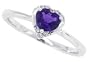 0.58ct Heart Shaped Amethyst and Diamond Ring in 10kt White Gold-7