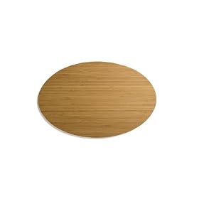 Bambu 14-Inch Oval Floating Fusion Board, Golden Brown by Chopping Blocks
