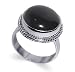 Jewelry : Sterling Silver Band Black Onyx Gemstone Ring