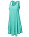 JJ Perfection Women's Sleeveless High Low Scoop Neck Flare Midi Dress