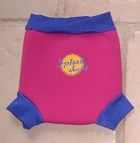 Childrens Toyshop  Toys : Happy Nappy: Pink with Royal Blue rib, Large (about 6 to 14 months)