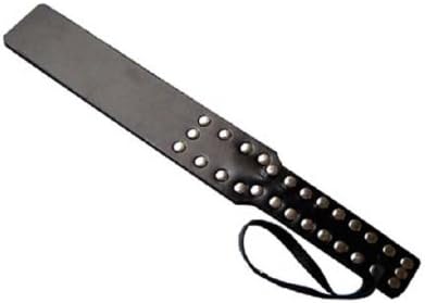 Rivet Black Leather Hand Paddle Kinky Adult Sex Toy