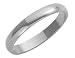 18ct White Gold Ladies 3mm Heavy D-Shape Wedding Ring