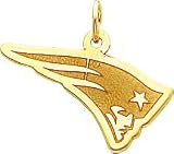 14K Gold NFL New England Patriots Logo Charm