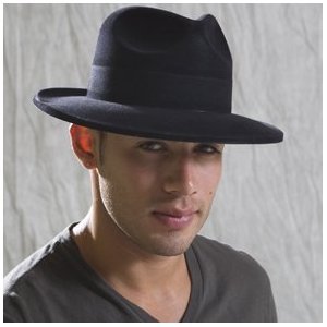 Black Pimp Gangsta Blues Brothers Costume Fedora Hat