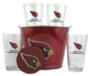 Arizona Cardinals Pint and Beer Bucket Set | NFL Cardinals Beer Bucket Gift Set