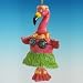2 Tropical FLAMINGO Christmas Tree BELL ORNAMENTS