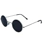 John Lennon Style Sun Glasses Shades - Silver / Black