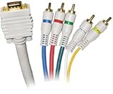 Steren Python - Video cable - component video / RGB - HD-15 (M) - BNC (M) - 25 ft - double shielded - satin ivory