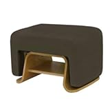 Nurseryworks Cole Ottoman in Slate with Light Legs